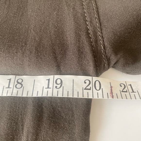 Caslon Womens Medium Olive Green Cinch Tie Waist Jumpsuit Lightweight Pockets - Picture 6 of 8